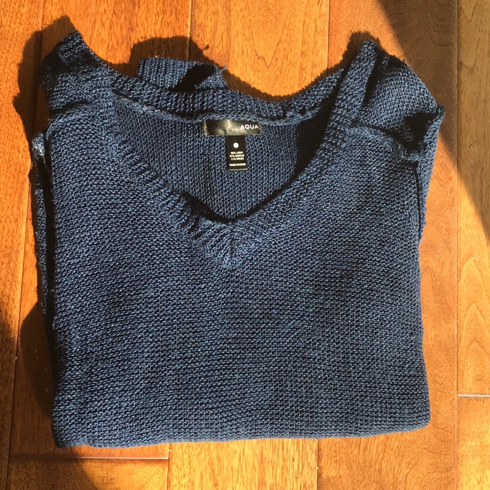 Aqua summer knit sweater